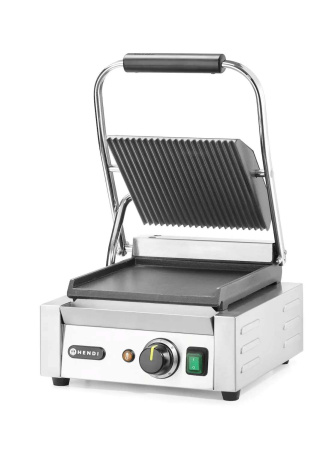 HENDI Kontaktinis grilis, rifliuotas viršus ir lygi apačia, 310x375x(H)216mm 263600 | E-gastro