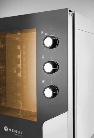 HENDI Konvekcinė garinė krosnis 6x GN 1/1, elektrinė, elektromechaninis valdymas, 730x784x(H)850mm 221587 | E-gastro