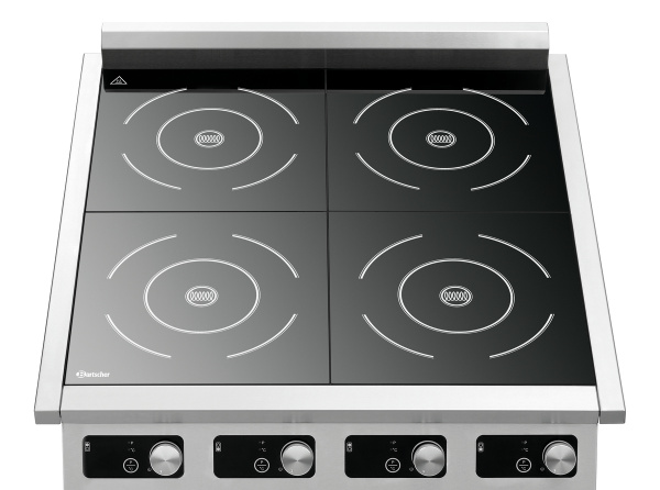 BARTSCHER Indukcinė viryklė 4P50-1TCK, keturių kaitviečių,  400V/20kW, 792x900x234 mm 105763 | E-gastro