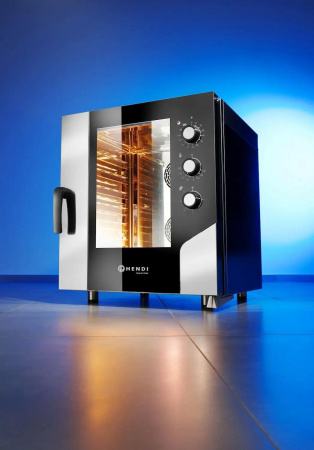 HENDI Konvekcinė garinė krosnis 6x GN 1/1, elektrinė, elektromechaninis valdymas, 730x784x(H)850mm 221587 | E-gastro