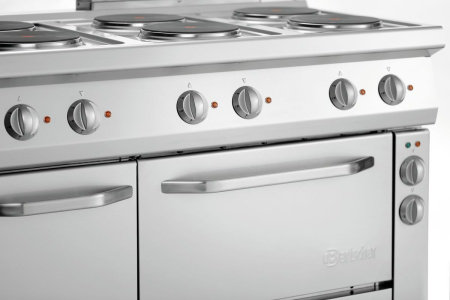 BARTSCHER Elektrinė viryklė 700, 6 kaitviečių su konvekcine orkaite, 400V / 19,25 kW 286247 | E-gastro