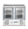 ARKTIC šaldomas 2 durų įstiklintas stalas su atlenkiamu dangčiu 247 L 900x700x(H)860mm 236246 | E-gastro