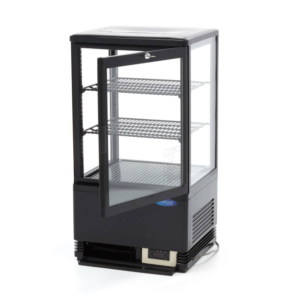 MAXIMA Vitrininis šaldytuvas 58 L 43 cm juodas 09400801 | E-gastro