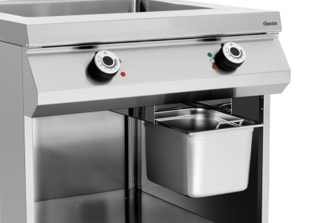BARTSCHER Daugiafunkcinė elektrinė kepimo plokštuma - gruzdintuvė, ant atviros spintelės, 800 mm, 400V/10kW 296426 | E-gastro
