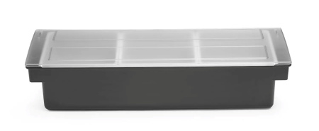HENDI Barmeno dėžutė gėrimų priedams – 3 įdėklai, BarUp, Juodas, 480x150x(H)100mm 552018 | E-gastro
