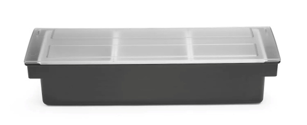 HENDI Barmeno dėžutė gėrimų priedams – 3 įdėklai, BarUp, Juodas, 480x150x(H)100mm 552018 | E-gastro
