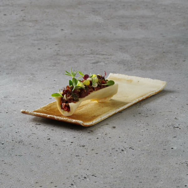 FINE DINE Stačiakampė lėkštė Constancy, ruda, 340x150 mm, 3 vnt. 767535 | E-gastro