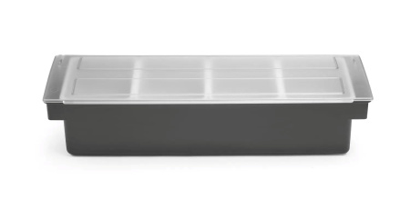 HENDI Barmeno dėžutė gėrimų priedams – 4 įdėklai, BarUp, 480x150x(H)100mm 552025 | E-gastro