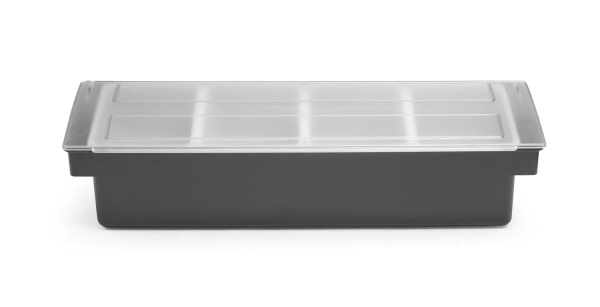 HENDI Barmeno dėžutė gėrimų priedams – 4 įdėklai, BarUp, 480x150x(H)100mm 552025 | E-gastro