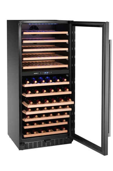 ARKTIC Vyno šaldytuvas, 2 zonų, 124 buteliai, 265L, Juodas, 570x595x(H)1400mm 237120 | E-gastro
