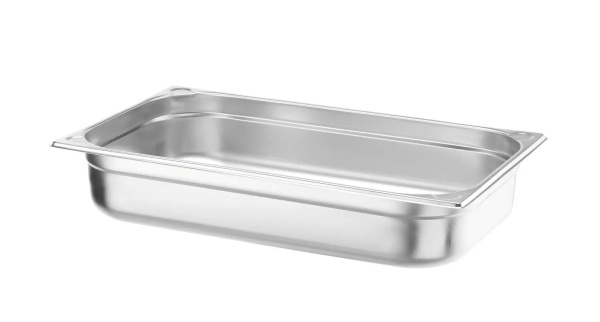 HENDI Konteineris GN 1/1, Kitchen Line, 14L, nerūdijantis plienas, 530x325x(H)100 mm 806135 | E-gastro