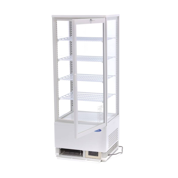 MAXIMA Vitrininis šaldytuvas 98 L 43 cm baltas 09400810 | E-gastro