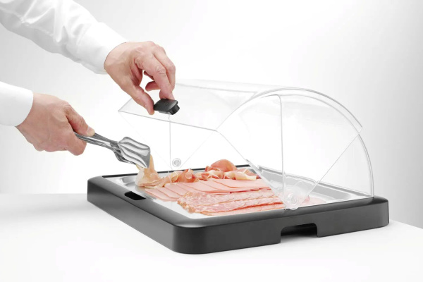 HENDI Vienguba atverčiama aušinimo vitrina UNIQ, designed by Robert Bronwasser, juoda, 460x355x(H)220mm 871805 | E-gastro