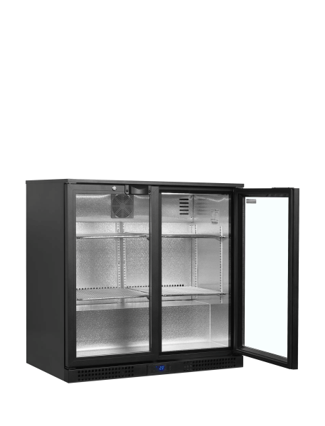 TEFCOLD Pobarinis šaldytuvas BA26H, 2 varstomos stiklinės durys, 190 l., 900 x 520 x 870 mm 45471 | E-gastro