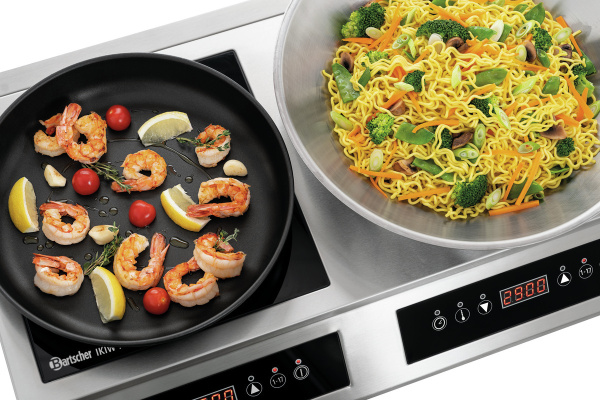 BARTSCHER Indukcinė viryklė kombinuota su wok IKIW70, 230V/7kW, 680x435x145 mm 105800 | E-gastro