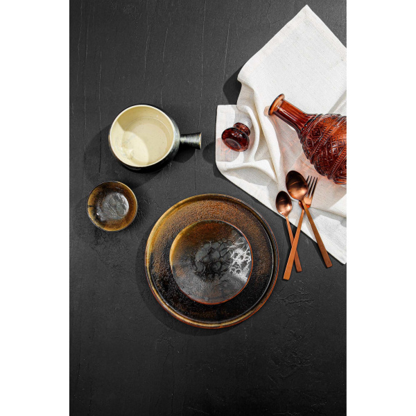 FINE DINE Lėkštė aukštu krašteliu Genesis, ruda, ø270 mm, 6 vnt. 04SWA000005 | E-gastro