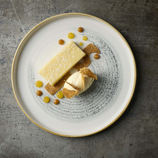 FINE DINE Lėkštė Homespun Accents, pilka, ø217 mm, 12 vnt. HAJGEVP81 | E-gastro