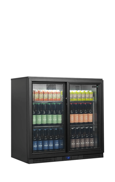 TEFCOLD Pobarinis šaldytuvas BA21S, 2 stumdomos stiklinės durys, 196 l., 900 x 515 x 900 mm 45473 | E-gastro