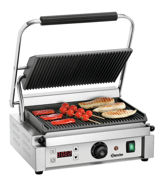 BARTSCHER Elektrinis kontaktinis grilis "Panini", rifliuotas viršus ir apačia, 230V/2,2kW A150684 | E-gastro