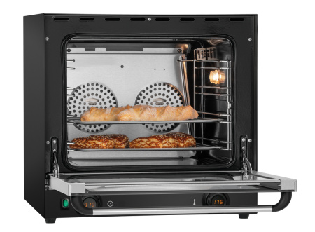 BARTSCHER Konditerinė krosnis AT90-MDI S, juoda, durelės viršuje, 4 padėklai 438x315 mm, 230V/2,7kW 120825 | E-gastro