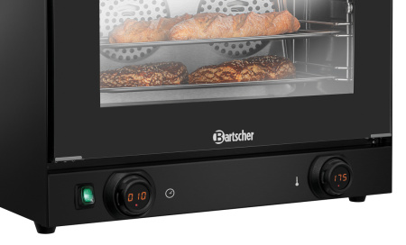 BARTSCHER Konditerinė krosnis AT90-MDI S, juoda, durelės viršuje, 4 padėklai 438x315 mm, 230V/2,7kW 120825 | E-gastro