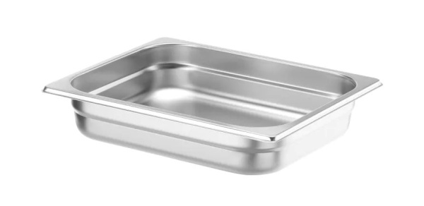 HENDI Konteineris GN 1/2, Profi Line, 4 L, nerūdijančio plieno, 325x265x(H)65 mm 801437 | E-gastro