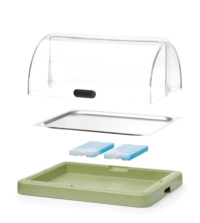 HENDI Vienguba atverčiama aušinimo vitrina UNIQ, designed by Robert Bronwasser, Žalia, 460x355x(H)220mm 871966 | E-gastro