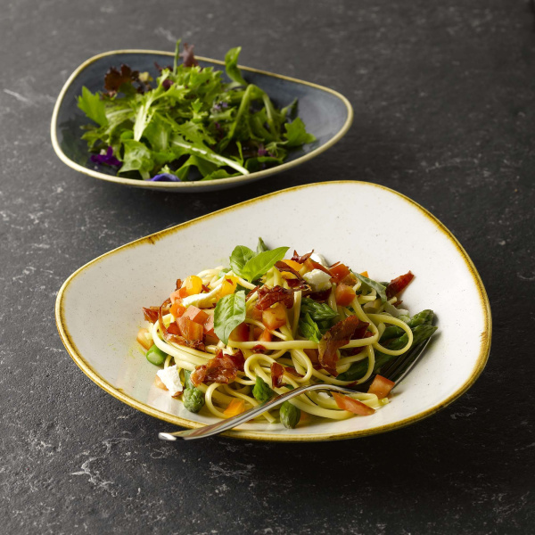 FINE DINE Trikampė lėkštė Barley, kreminė, ø311 mm, 6 vnt. SWHSTR121 | E-gastro
