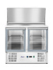 ARKTIC šaldomas 2 durų įstiklintas stalas su atlenkiamu dangčiu 247 L 900x700x(H)860mm 236246 | E-gastro