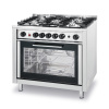 HENDY dujinė viryklė, 5 degikliai su elektrine orkaite, 14,3 kW, 900x600x850/900 (H) mm 225707 | E-gastro