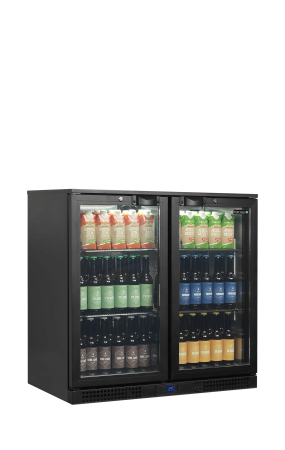 TEFCOLD Pobarinis šaldytuvas BA26S, 2 stumdomos stiklinės durys, 190 l., 900 x 515 x 870 mm 45474 | E-gastro