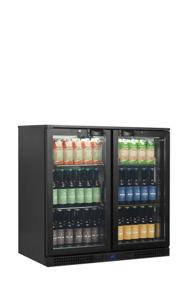 TEFCOLD Pobarinis šaldytuvas BA26H, 2 varstomos stiklinės durys, 190 l., 900 x 520 x 870 mm 45471 | E-gastro