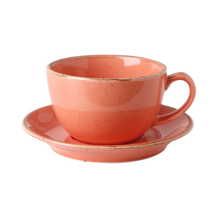FINE DINE Kavos puodelio lėkštė Amber, oranžinė, ø160 mm, 6 vnt. 04ALM001418 | E-gastro