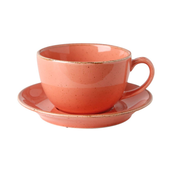 FINE DINE Kavos puodelio lėkštė Amber, oranžinė, ø160 mm, 6 vnt. 04ALM001418 | E-gastro