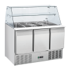COOL HEAD Saladetė su stikline vitrina CR93A, 3xGN1/1, 230V/233W, 700x1295x1365 mm CRQ 93A | E-gastro