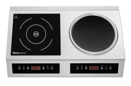 BARTSCHER Indukcinė viryklė kombinuota su wok IKIW70, 230V/7kW, 680x435x145 mm 105800 | E-gastro