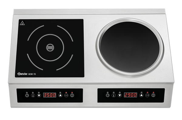 BARTSCHER Indukcinė viryklė kombinuota su wok IKIW70, 230V/7kW, 680x435x145 mm 105800 | E-gastro