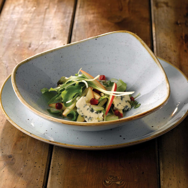 FINE DINE Trikampė lėkštė Duck Egg Blue, melsva, ø285 mm, 6 vnt. SDESTR101 | E-gastro