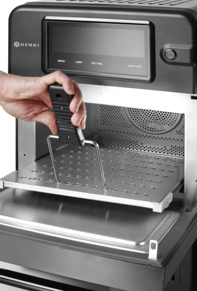 HENDI Didelės spartos orkaitė „CombiTurbo“, 18L, Juoda, 402x735x(H)608mm 281277 | E-gastro