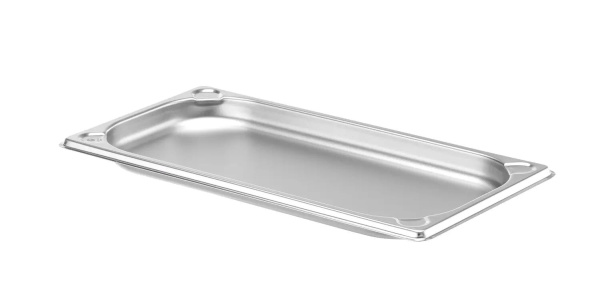 HENDI Konteineris GN 1/3, Kitchen Line, 0,6L, nerūdijantis plienas, 325x176x(H)20 mm 806401 | E-gastro