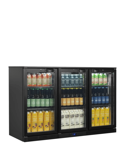 TEFCOLD Pobarinis šaldytuvas BA31H, 3 varstomos stiklinės durys, 311 l., 1350 x 520 x 900 mm 45472 | E-gastro