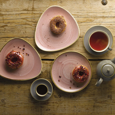 FINE DINE Trikampė lėkštė Petal Pink, rožinė,  ø229 mm, 6 vnt. SPPSTR91 | E-gastro