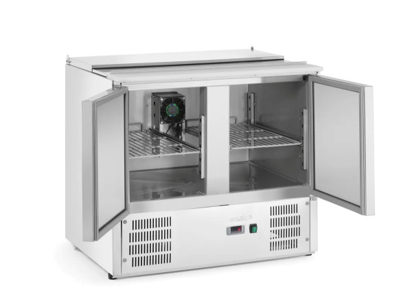 ARKTIC 2 durų šaldomas stalas salotoms su atlenkamuju dangčiu, 247L, 900x700x(H)860mm 236161 | E-gastro