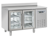 COOL HEAD Šaldomas stalas SRG2200, stiklinės durys 325x410mm padėklams, 230V/362W, 625x950x1350mm SRG 2200 | E-gastro