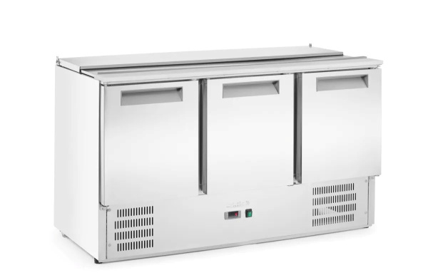 ARKTIC 3 durų šaldomas stalas salotoms su atlenkamuju dangčiu, 368L, 1365x700x(H)860mm 236178 | E-gastro