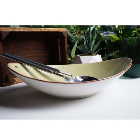 FINE DINE Ovalus dobuo Olive, žalias, 250x160 mm, 6 vnt. 778012 | E-gastro
