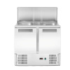 ARKTIC 2 durų šaldomas stalas salotoms su atlenkamuju dangčiu, 247L, 900x700x(H)860mm 236161 | E-gastro
