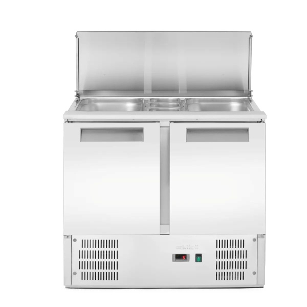 ARKTIC 2 durų šaldomas stalas salotoms su atlenkamuju dangčiu, 247L, 900x700x(H)860mm 236161 | E-gastro