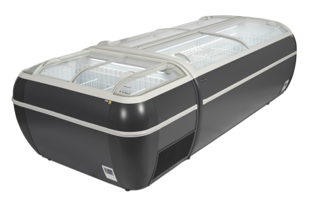 TEFCOLD Antracito prekybinis šaldytuvas, šaldiklis TWIN 220A CF 17333 | E-gastro