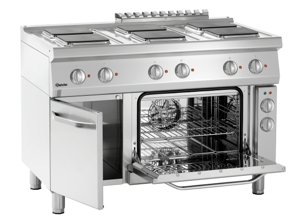 BARTSCHER Elektrinė viryklė 700, 6 kaitviečių su konvekcine orkaite, 400V / 19,25 kW 286347 | E-gastro